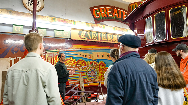 Fairground art tour at carters Steam fair 