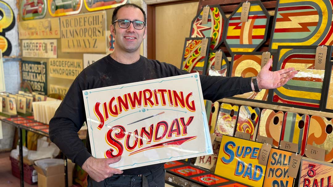 Joby Carter signwriting Sunday 