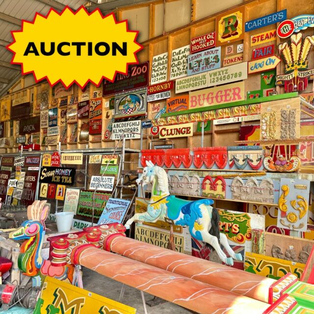 SATURDAY 15 JUNE: fairground art and handpainted signs auction. Free entry, guide prices start from just £25. No auction experience necessary, come and have some fun! 

Here's how it works:
👉You need to be at the yard to bid in person: Carters Yard, SL6 3JF
👉It's free entry and we open at 9am, bidding starts at 12 noon. 
👉Each lot is numbered - give yourself some time to have a look around
👉Make sure you give your details and collect a bidding number from the Token Booth 
👉 We take cash and card, you pay for your item and then show your receipt to collect it and take it home. 

See you there!

#handpainted #traditionalskills #maidenhead #whitewaltham #signwriting 
 #vintagefunfairs #artauction #myroyalborough #steamfair #signwritinglondon #letterlovers #heritageskill #cartersssteamfair #fairgroundartwork #gallerywalldecor #signwriter #Maidenhead